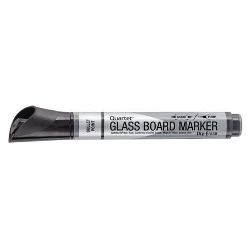 Premium Glass Dry-Erase Markers, Black, Bullet Tip Sécurité Médic