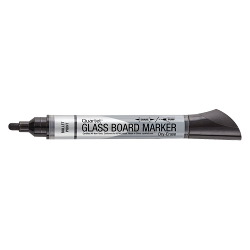 Premium Glass Dry-Erase Markers, Black, Bullet Tip Sécurité Médic