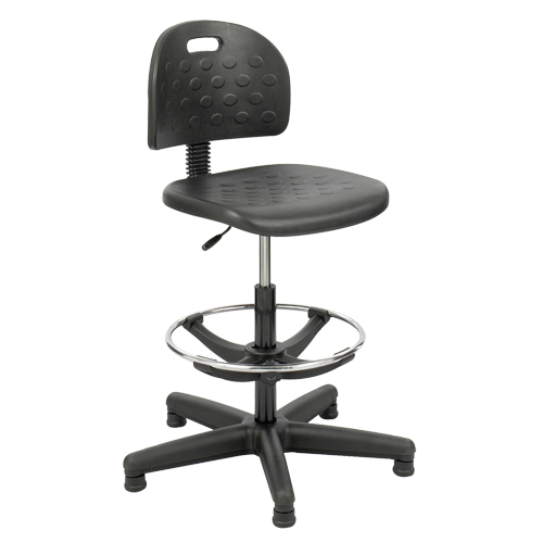 Soft Tough Stool, Stationary, Adjustable Height, 250 lbs. Capacity Sécurité Médic