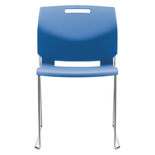 Chair, Plastic, 32-1/2" High, 300 lbs. Capacity, Blue Sécurité Médic