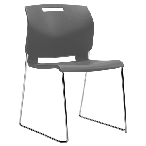 Chaise, Plastique, Hauteur 32-1/2", Capacit&eacute; 300 lb, Gris Sécurité Médic