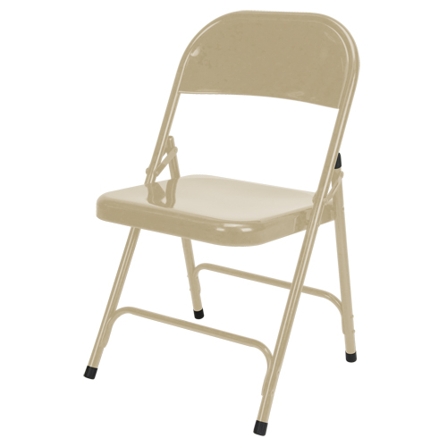 Chaise pliante, Acier, Beige, Capacit&eacute; 300 lb Sécurité Médic
