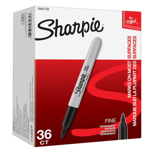 Permanent Marker, Black, Fine Tip Sécurité Médic
