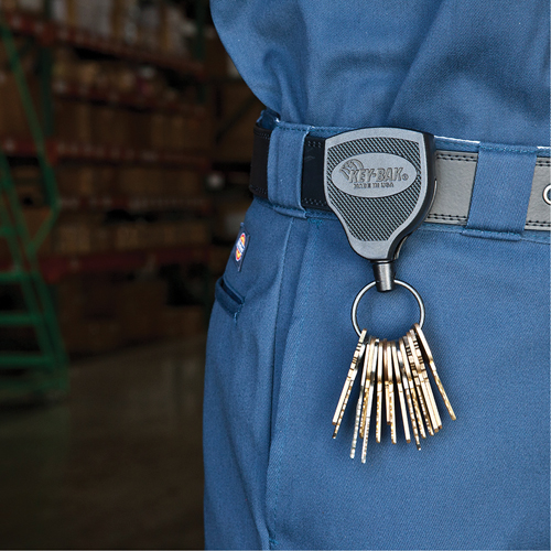 Super48 Heavy-Duty Retractable Key Holder, Polycarbonate, 48" Cable, Belt Clip Attachment Sécurité Médic