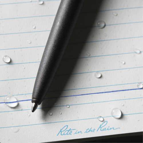 Stylo en m&eacute;tal &agrave; l'&eacute;preuve des intemp&eacute;ries, Bleu, 0,8 mm, R&eacute;tractable Sécurité Médic