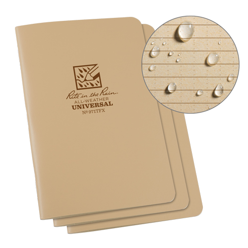Carnet de notes, Couverture souple, Havane, 48 Pages, 4-5/8" , 7"  Sécurité Médic