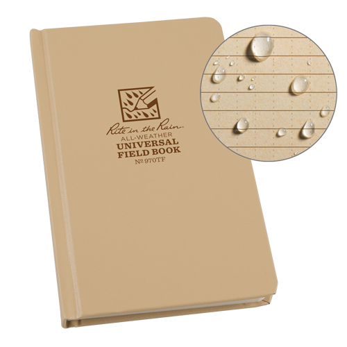 Bound Book, Hard Cover, Tan, 160 Pages, 4-5/8" W x 7-1/4" L Sécurité Médic