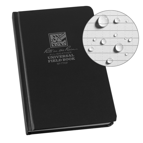 Bound Book, Hard Cover, Black, 160 Pages, 4-5/8" W x 7-1/4" L Sécurité Médic