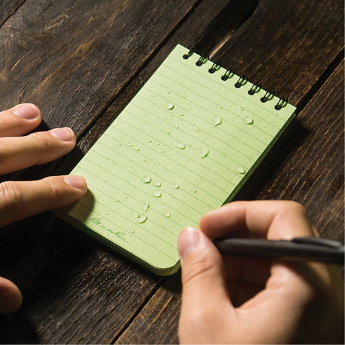 Pocket Top-Spiral Notebook, Soft Cover, Green, 100 Pages, 3" W x 5" L Sécurité Médic