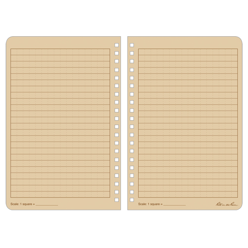 Side-Spiral Notebook, Soft Cover, Tan, 64 Pages, 4-5/8" W x 7" L Sécurité Médic