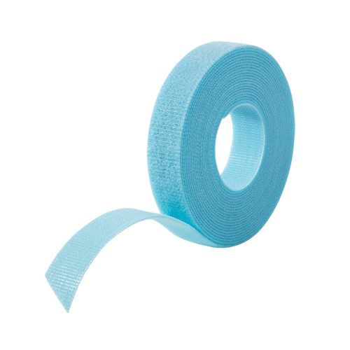 One-Wrap&reg; Cable Management Tape, Hook & Loop, 25 yds x 3/4", Self-Grip, Aqua Sécurité Médic