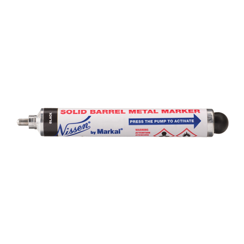 Solid Barrel Metal Marker, Black, Marker Sécurité Médic