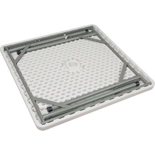 Table pliante, Carr&eacute;e, 34" l x 34" la, Poly&eacute;thyl&egrave;ne, Blanc Sécurité Médic