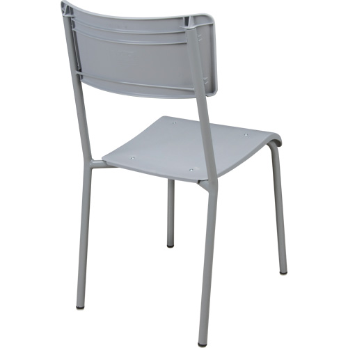 Ventura Stacking Chair, Polypropylene, 36" High, 300 lbs. Capacity, Grey Sécurité Médic