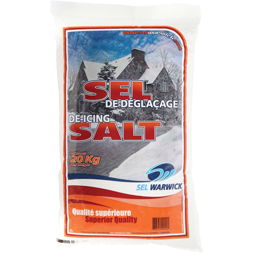Ice Melting Salt, 44.1 lbs. (20 kg), Bag, -10°C (14°F) Sécurité Médic