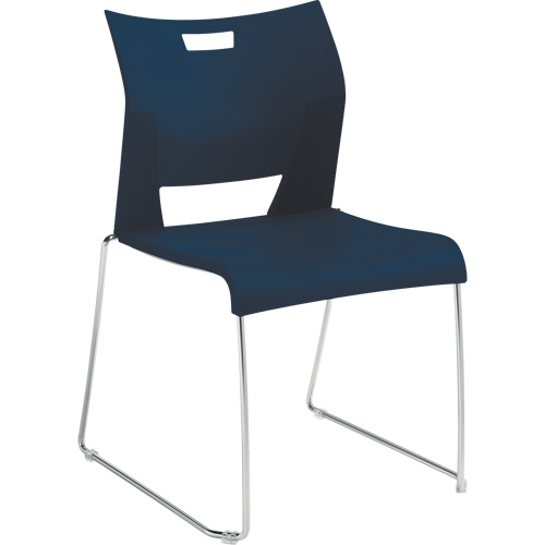 Chaise de formation sans bras Duet, Plastique, Hauteur 33-1/4", Capacit&eacute; 350 lb, Bleu Sécurité Médic