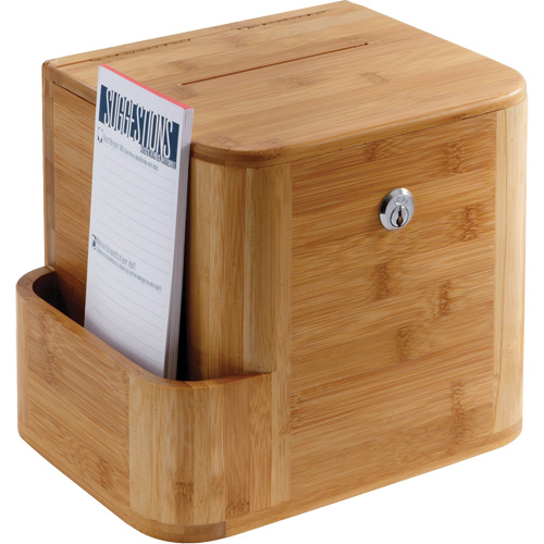 Boîte &agrave; suggestions en bambou Sécurité Médic