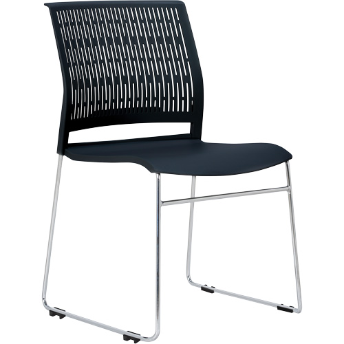 Activ Series Stacking Chairs, Polypropylene, 32-3/8" High, 275 lbs. Capacity, Black Sécurité Médic