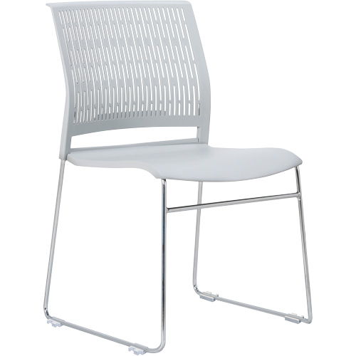 Chaises empilables s&eacute;rie Activ, Polypropyl&egrave;ne, Hauteur 32-3/8", Capacit&eacute; 275 lb, Gris Sécurité Médic