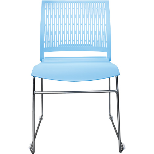 Chaises empilables s&eacute;rie Activ, Polypropyl&egrave;ne, Hauteur 32-3/8", Capacit&eacute; 275 lb, Bleu Sécurité Médic