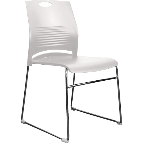 Chaises empilables s&eacute;rie Activ, Plastique, Hauteur 23", Capacit&eacute; 275 lb, Blanc Sécurité Médic