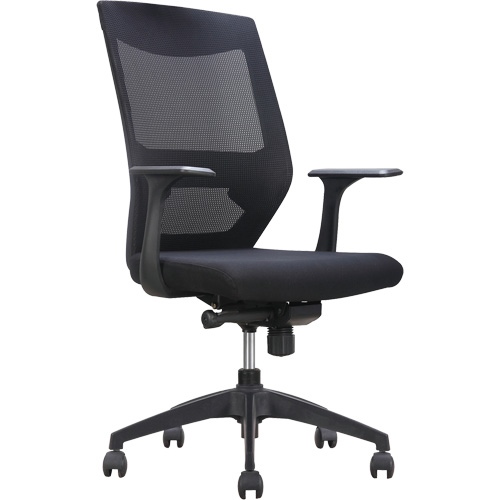 Chaise de bureau ajustable &agrave; basculement synchronis&eacute; s&eacute;rie Activ, Tissu/Mailles, Noir, Capacit&eacute; 275 lb Sécurité Médic