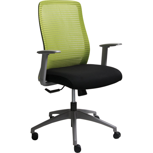 Era Series Adjustable Office Chair, Fabric/Mesh, Green, 275 lbs. Capacity Sécurité Médic