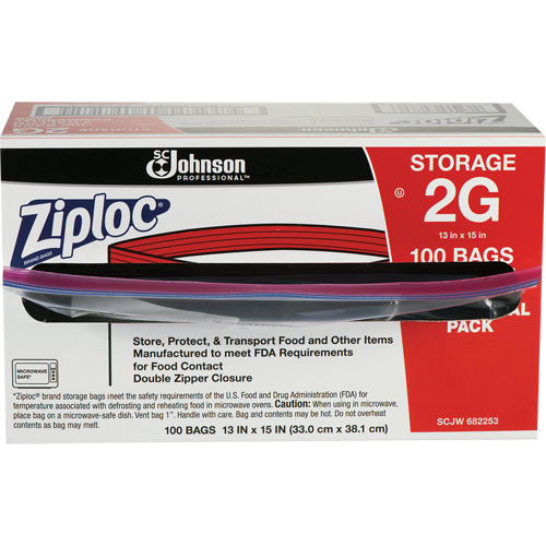 Sacs d'entreposage alimentaire &agrave; double fermeture &agrave; glissi&egrave;re de Ziploc Sécurité Médic