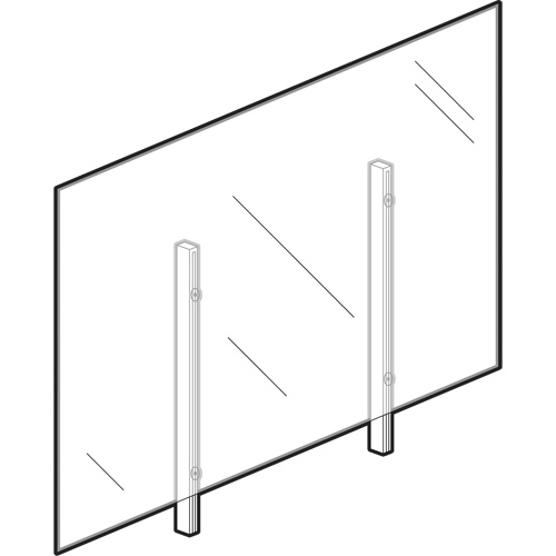 Sneeze Guard, 36" W x 36" H Sécurité Médic
