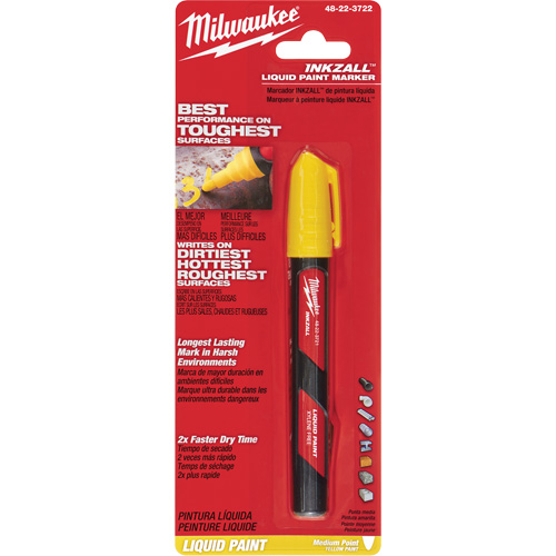 Inkzall Paint Marker, Liquid, Yellow Sécurité Médic
