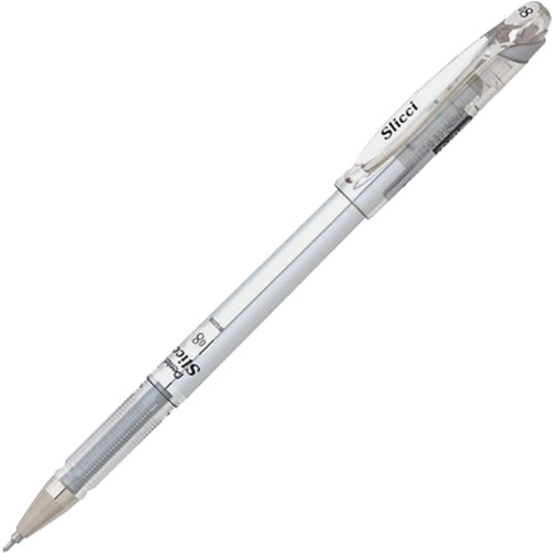Slicci Metallic Gel Pen, Silver, 0.8 mm Sécurité Médic