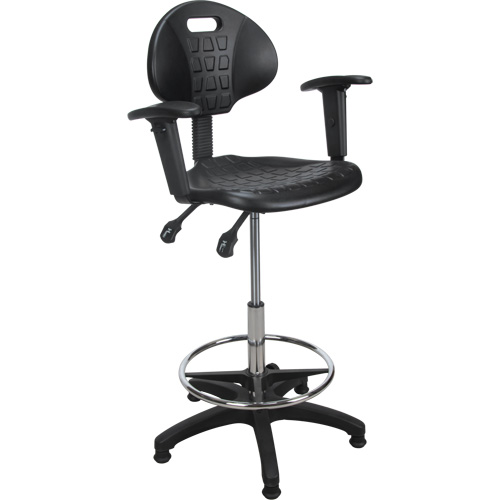 Heavy-Duty Ergonomic Stool with Adjustable Arm Rests, Stationary, Adjustable Height, 250 lbs. Capacity Sécurité Médic