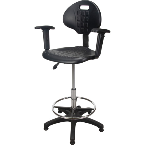 Heavy-Duty Ergonomic Stool with Adjustable Arm Rests, Stationary, Adjustable Height, 250 lbs. Capacity Sécurité Médic