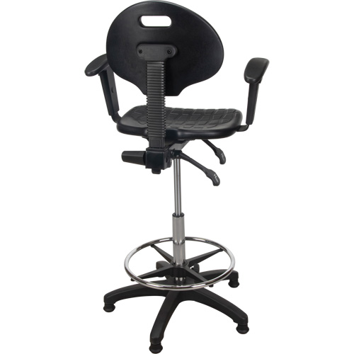 Heavy-Duty Ergonomic Stool with Adjustable Arm Rests, Stationary, Adjustable Height, 250 lbs. Capacity Sécurité Médic