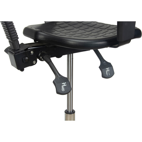 Heavy-Duty Ergonomic Stool with Adjustable Arm Rests, Stationary, Adjustable Height, 250 lbs. Capacity Sécurité Médic