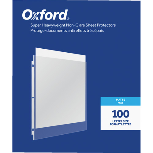 Oxford&reg; Heavyweight Non-Glare Sheet Protectors Sécurité Médic