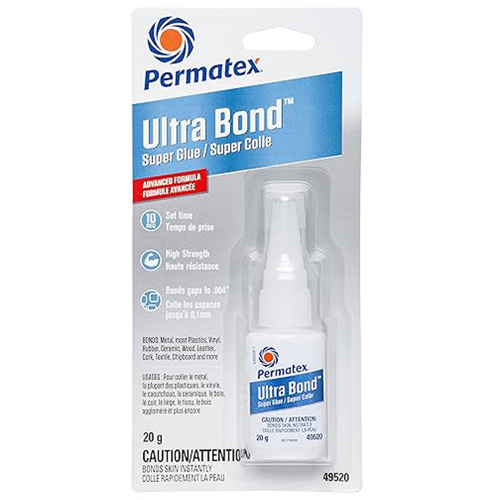 Ultra Bond Fast Drying Super Glue Adhesive, 20 g, Bottle, Clear Sécurité Médic