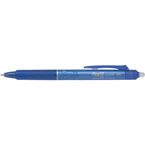 Frixion Point Clicker Pen, Blue, 0.5 mm, Retractable Sécurité Médic