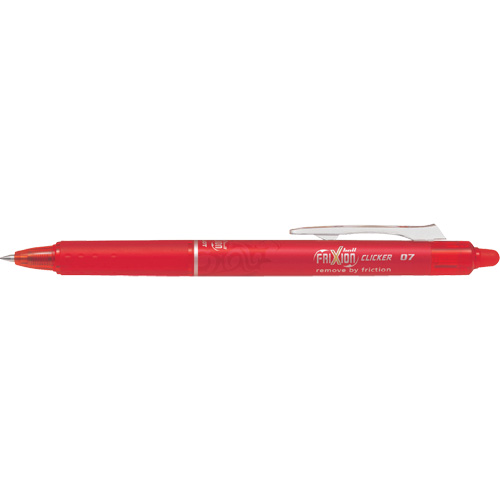 Frixion Point Clicker Pen, Red, 0.7 mm, Retractable Sécurité Médic