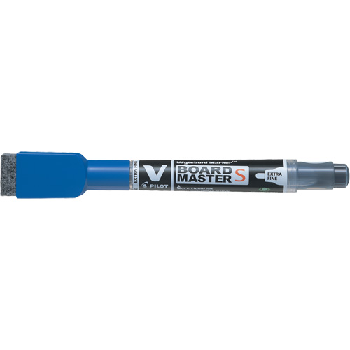 Vboard Master S White Board Marker with Eraser, Blue, Fine Tip Sécurité Médic