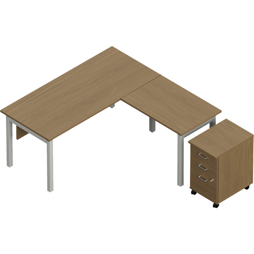 Newland "L" Shaped Desk with Pedestal Sécurité Médic