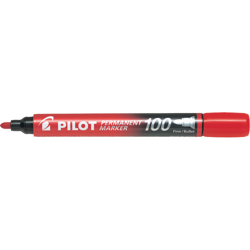 Series 100 Permanent Marker, Red, Bullet Tip Sécurité Médic