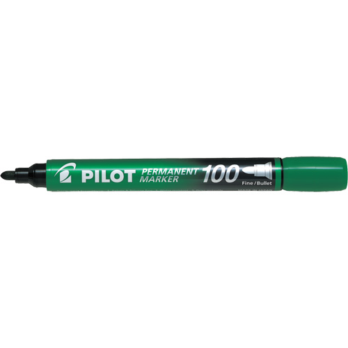 Series 100 Permanent Marker, Green, Bullet Tip Sécurité Médic