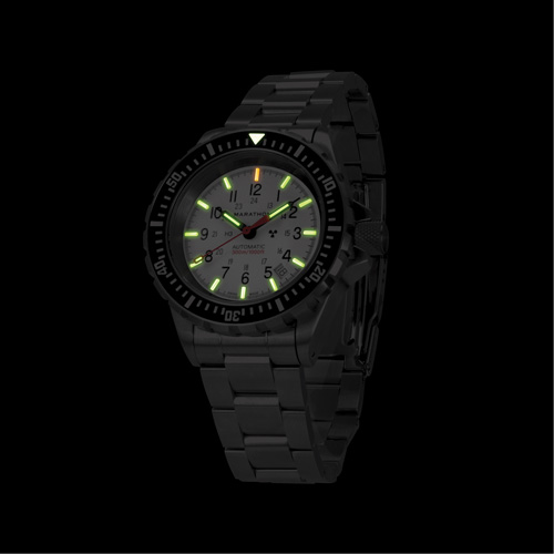 Grande montre automatique de plong&eacute;e &eacute;dition arctique GSAR avec bracelet en acier inoxydable, Num&eacute;rique, &agrave; piles, 41 mm, Argent Sécurité Médic