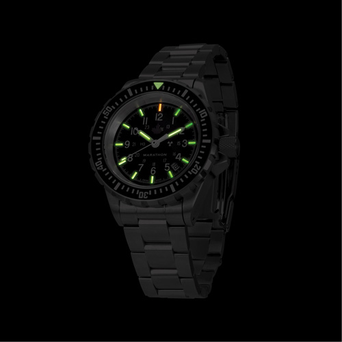 Grey Maple Large Diver's Automatic Watch with Stainless Steel Bracelet, Digital, Battery Operated, 41 mm, Silver Sécurité Médic