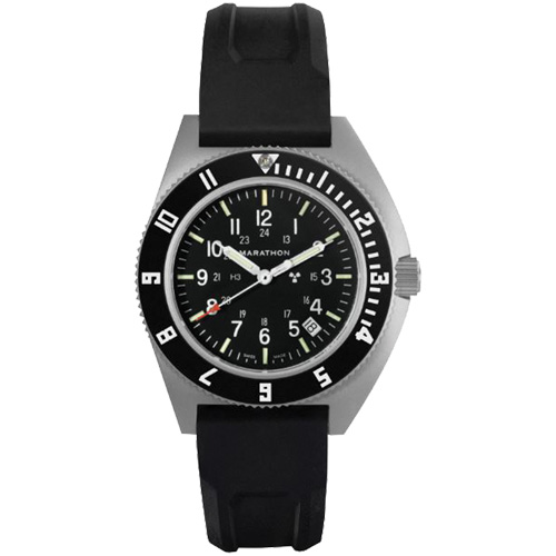 Steel Navigator with Date on Black 3-Piece Rubber Strap Kit, Digital, Battery Operated, 41 mm, Black Sécurité Médic