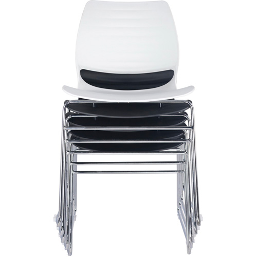Stacking Chairs, Polypropylene, 32" High, 250 lbs. Capacity, Black Sécurité Médic