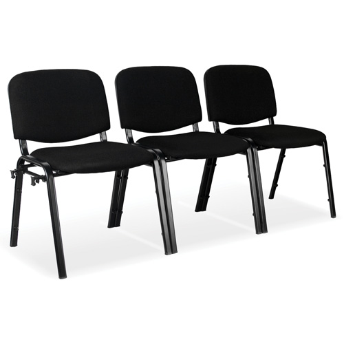 Chaises empilables, Tissu, Hauteur 32", Capacit&eacute; 250 lb, Noir Sécurité Médic