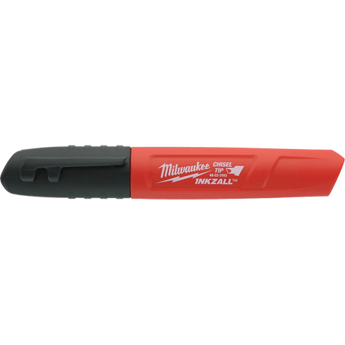 Inkzall Permanent Marker, Black, Chisel Tip Sécurité Médic