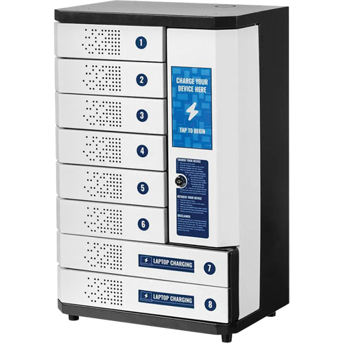 KwikBoost&reg; 8-Bay Self-Service Charging Locker Sécurité Médic